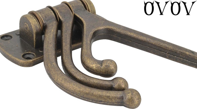 OVOV Rustic Tirple Swivle Hook Zinc Alloy Wall Mounted Coat Hook Multifunctional Foldable Decoration Robe Hook(Antique Bronze) - Image 4